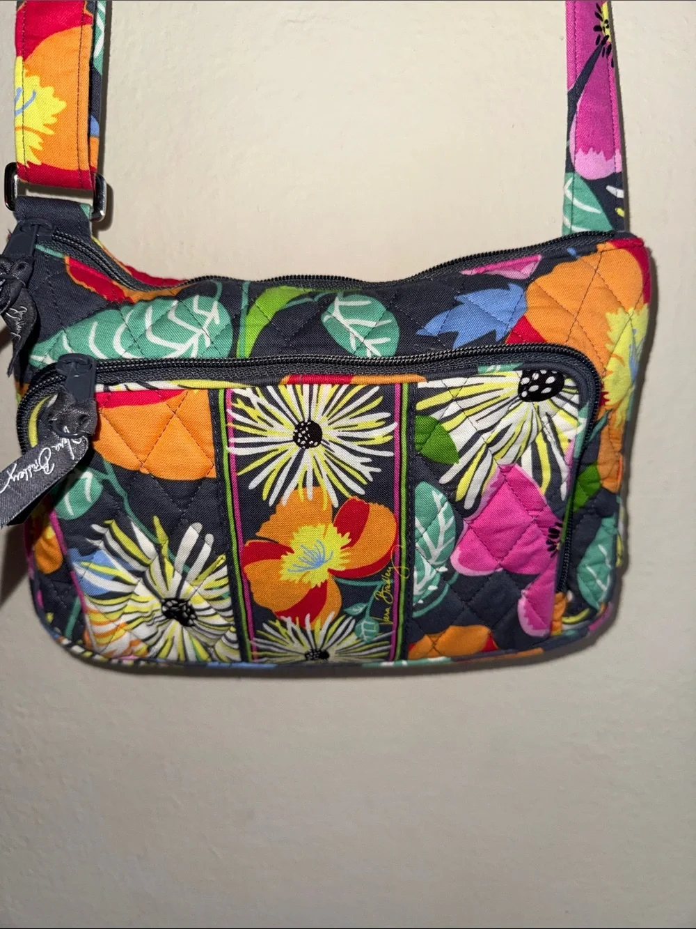 Vera Bradley Floral Crossbody in Multi-Color (Green, Yellow, Pink, Orange)
